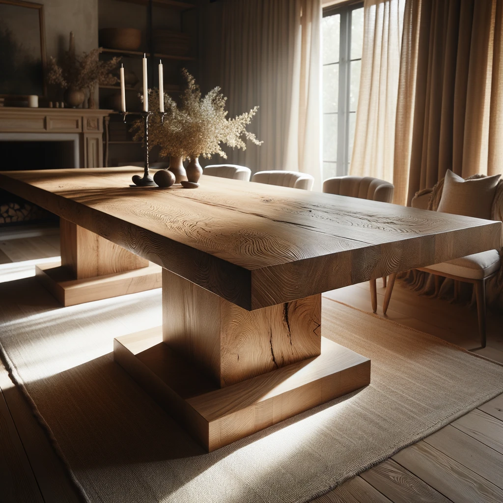oak dining table - modern