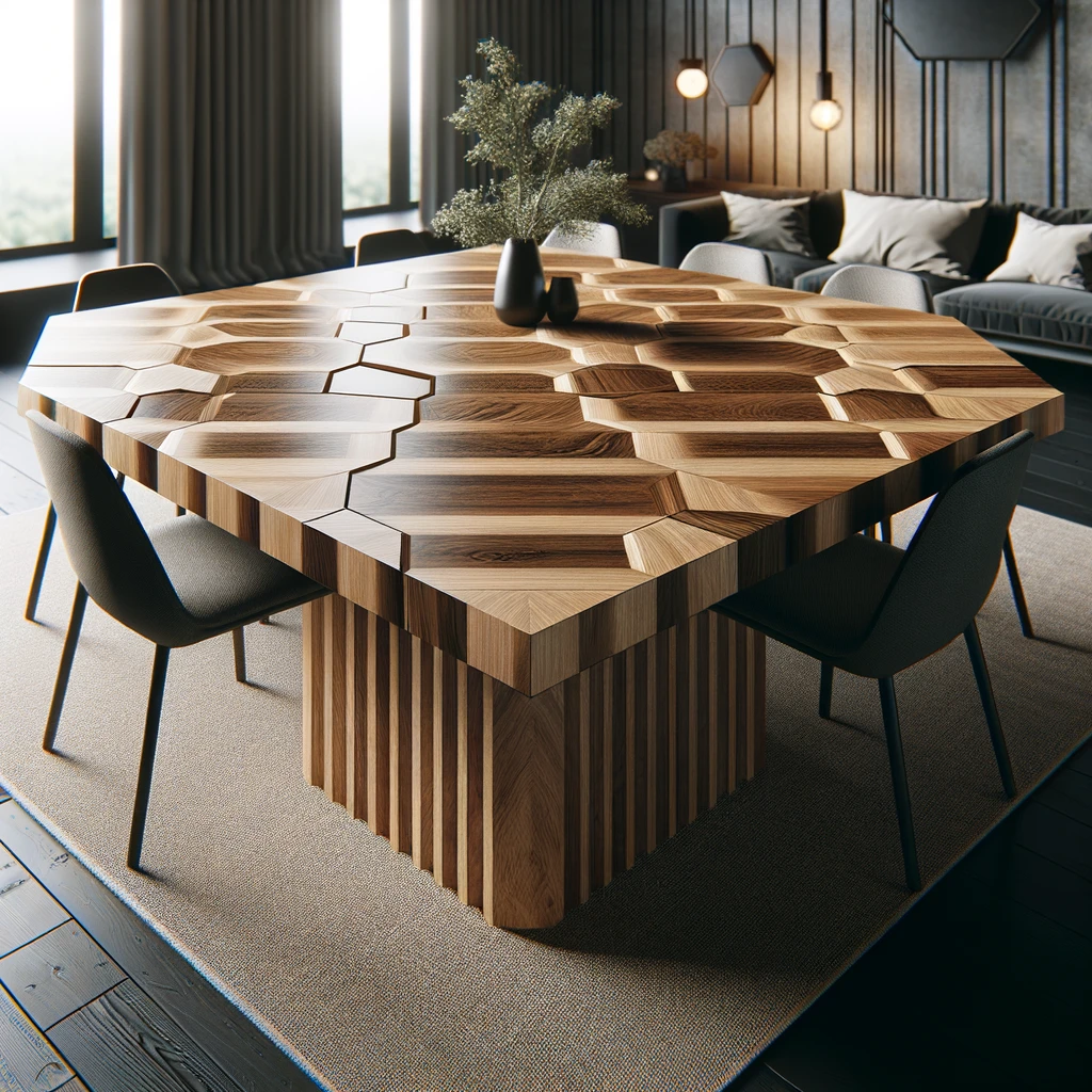 Custom Modern Table Edmonton - Wood