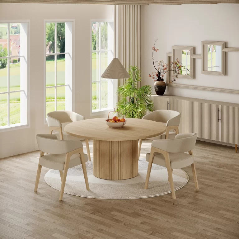 Pillar Dining Table - whiteoak - 2