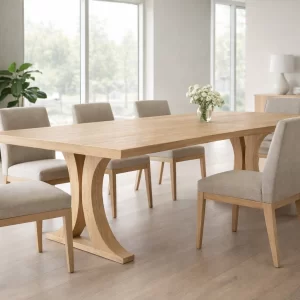 Lyra Table in white oak.
