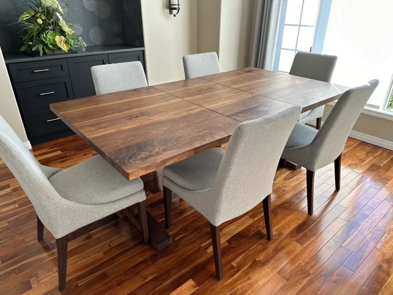 Walnut Expandable Dining Table - Edmonton