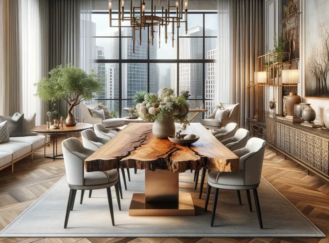 live edge dining table - 9