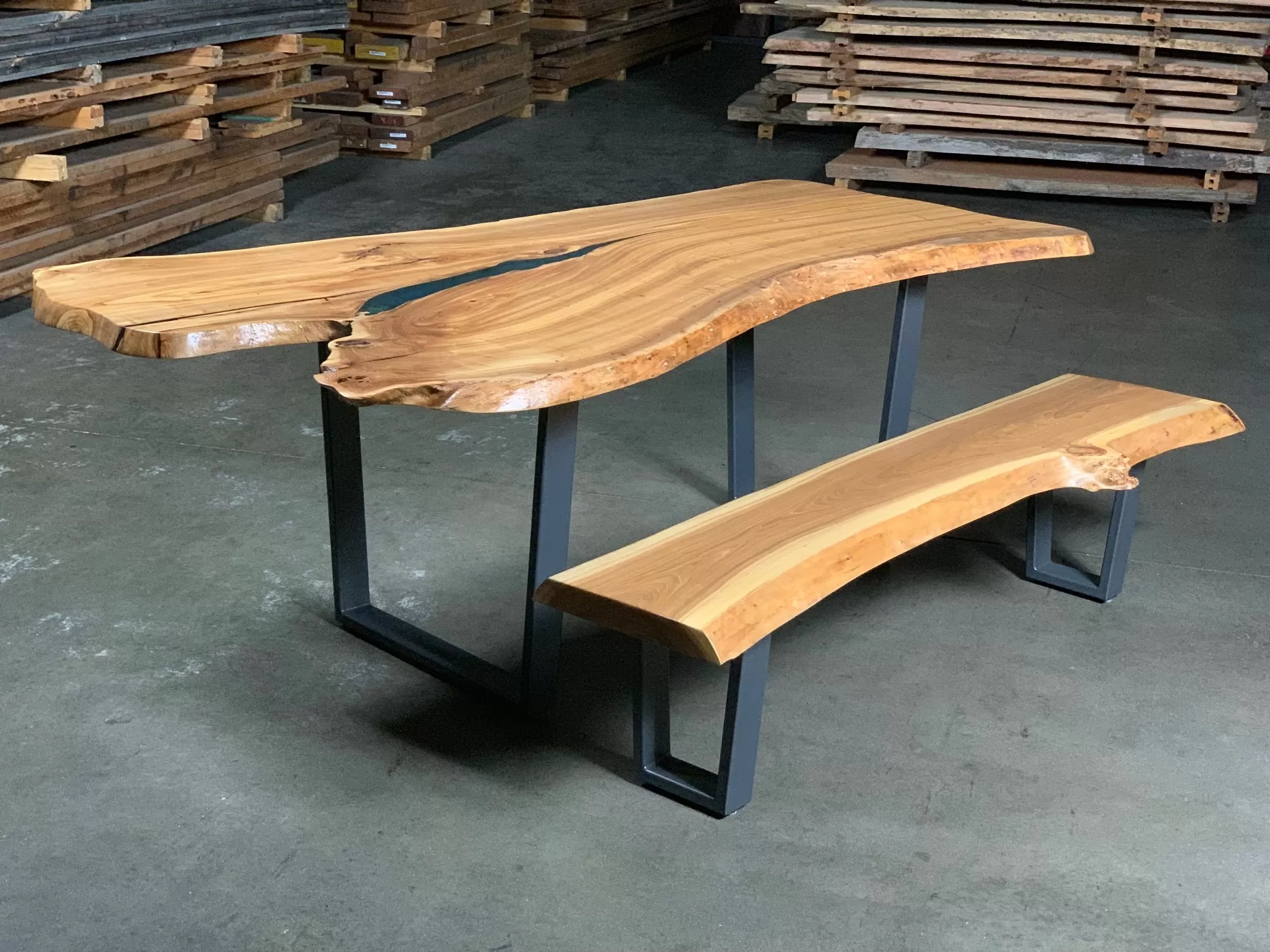 Live Edge Table & Bench