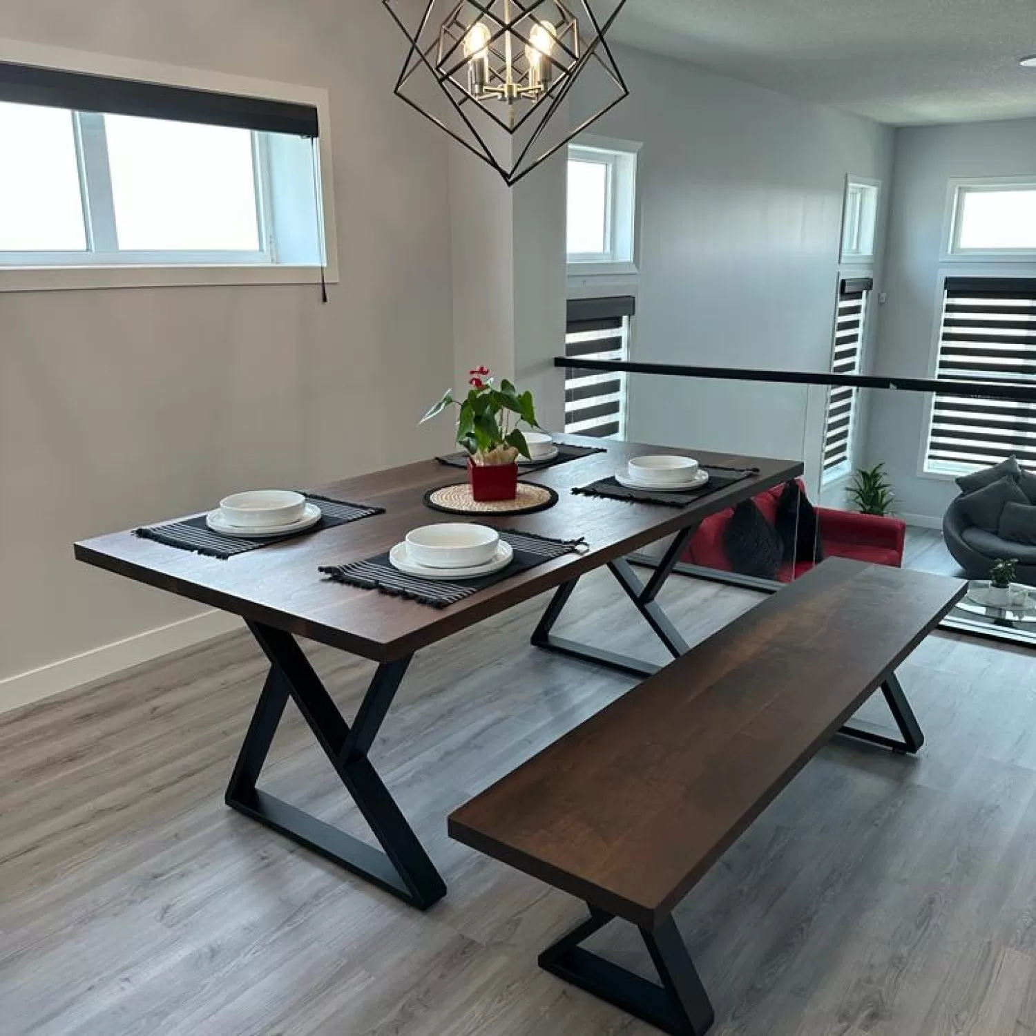 Modern Walnut Kitchen Table