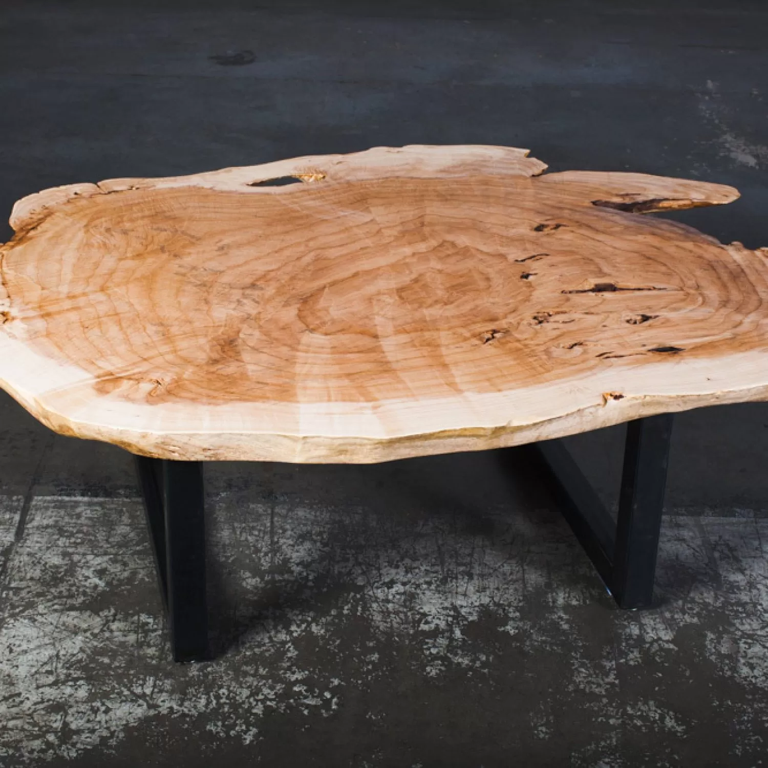 Round Live Edge Coffee Table