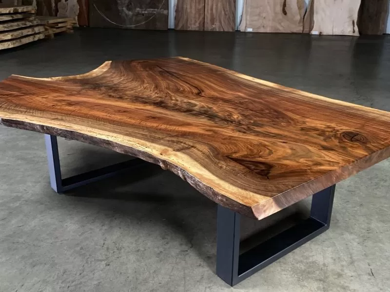 Custom Solid wood Live Edge Walnut Coffee Table